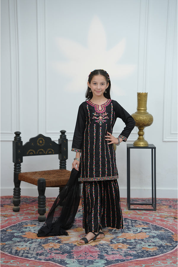 Midnight Bloom Gharara