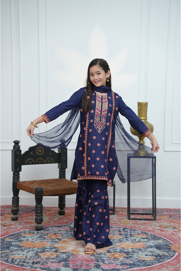 Indigo Bloom Set (Navy Blue)