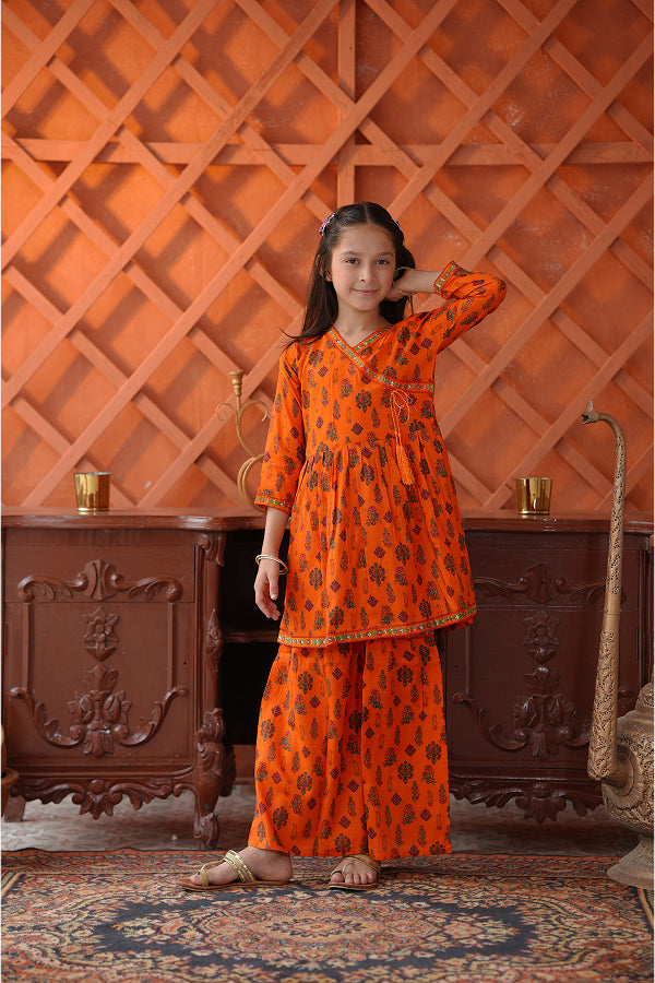 The Amber Glaze Gharara (Burnt Orange)
