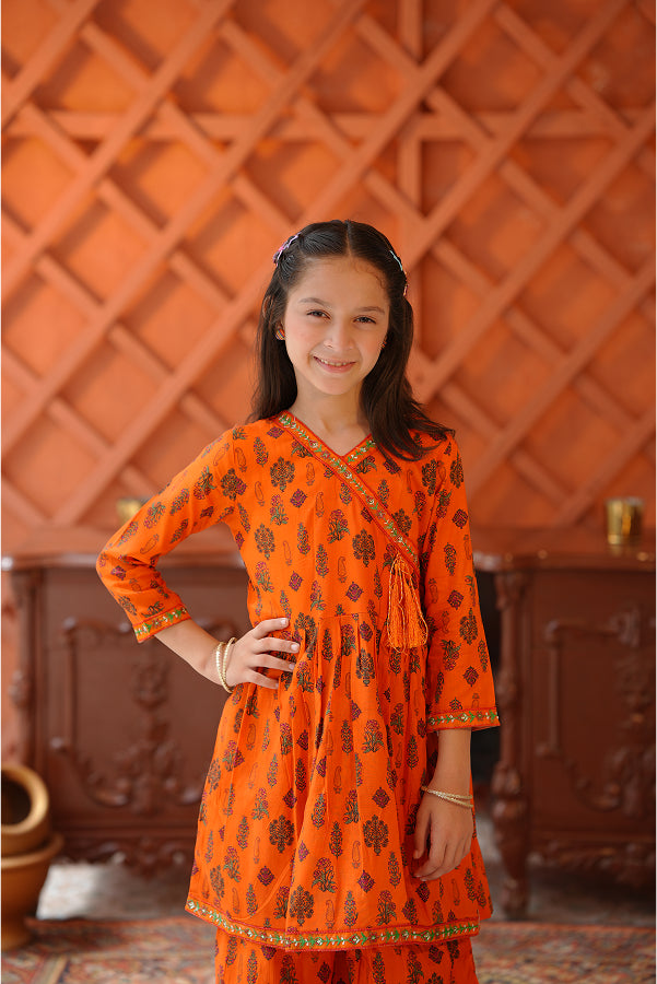 The Amber Glaze Gharara (Burnt Orange)