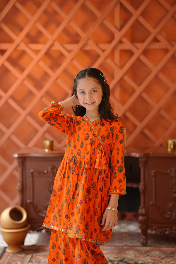 The Amber Glaze Gharara (Burnt Orange)