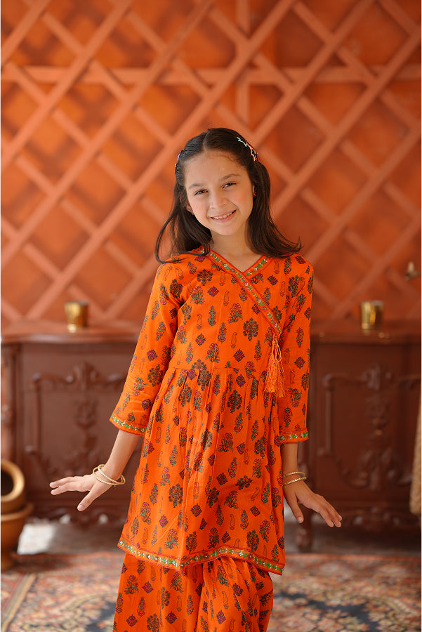 The Amber Glaze Gharara (Burnt Orange)