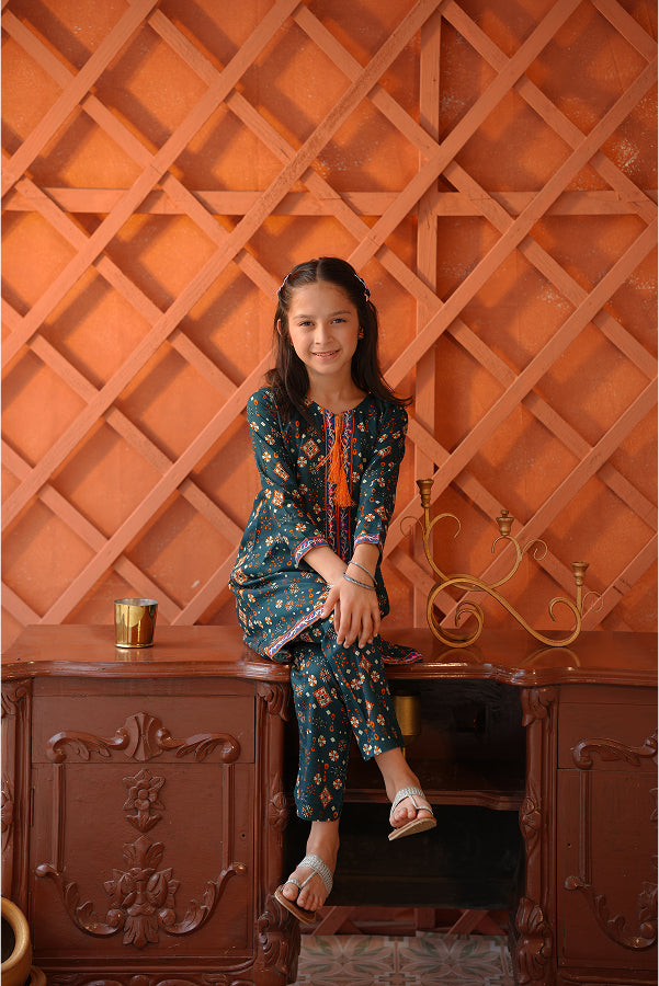 Peacock Dori Set (Teal Print)