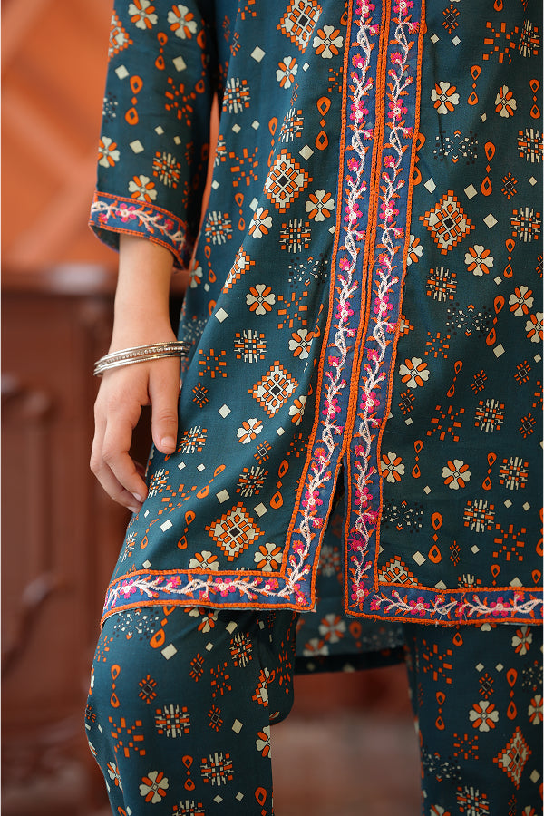 Peacock Dori Set (Teal Print)