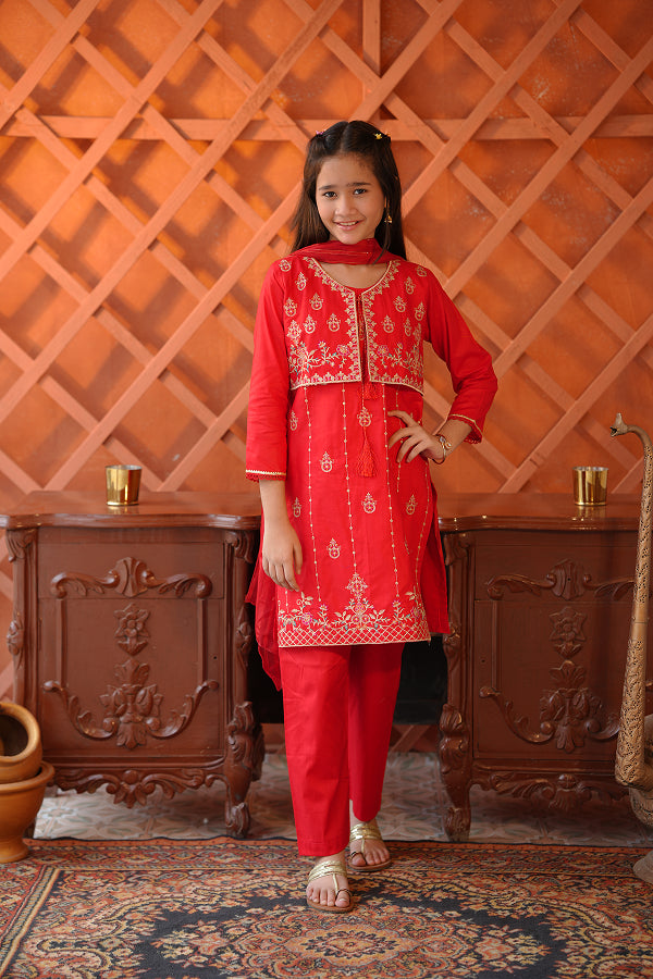 Coral Sparkle Suit (Coral/Red)