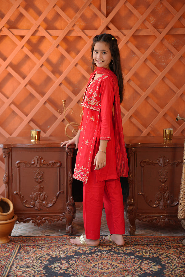 Coral Sparkle Suit (Coral/Red)