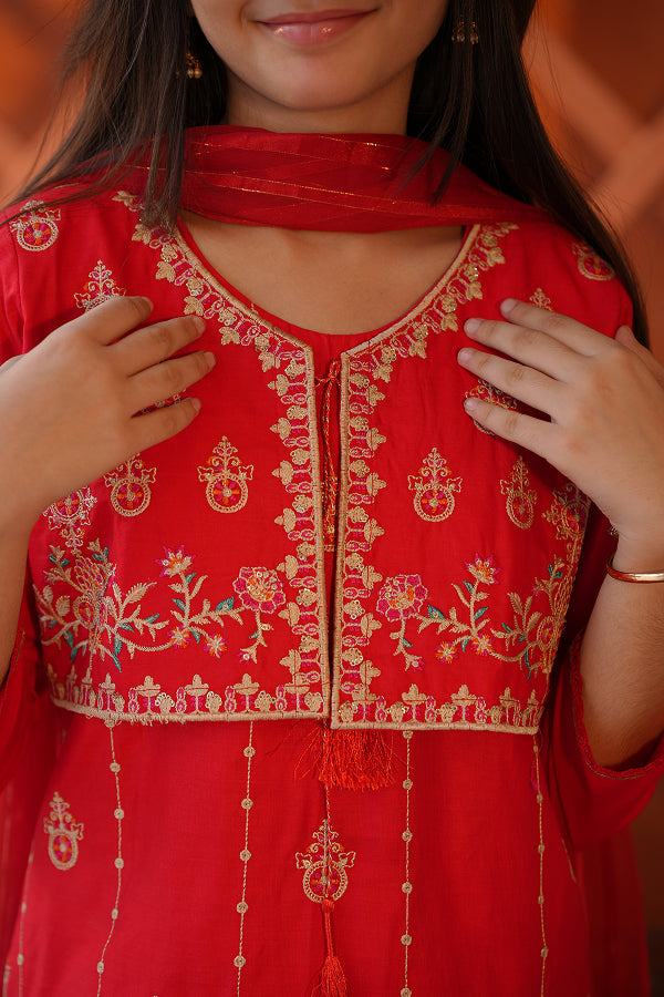 Coral Sparkle Suit (Coral/Red)