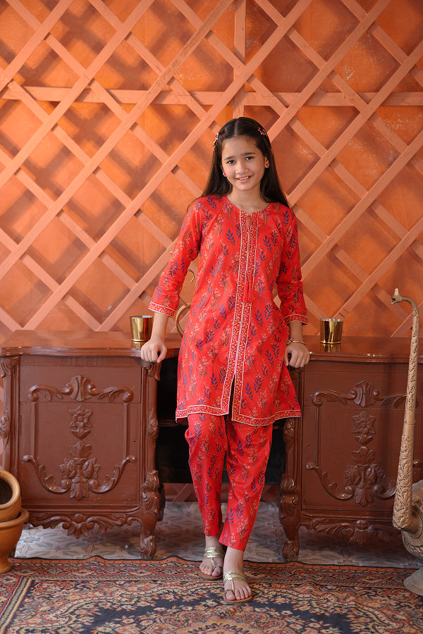 Festival Tunic (Coral Red)