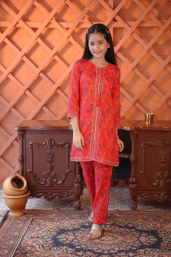 Festival Tunic (Coral Red)