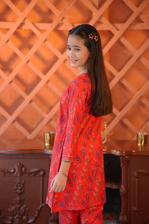 Festival Tunic (Coral Red)