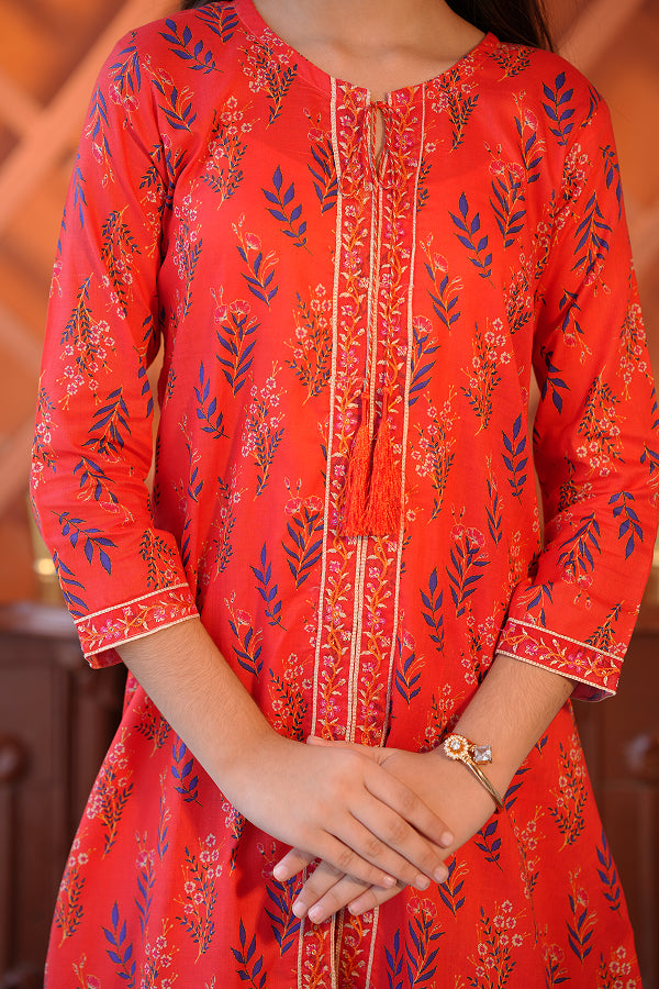 Festival Tunic (Coral Red)