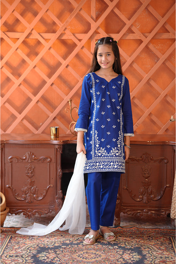 Midnight Moonlight Suit (Royal Blue & White)