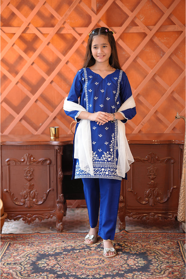 Midnight Moonlight Suit (Royal Blue & White)