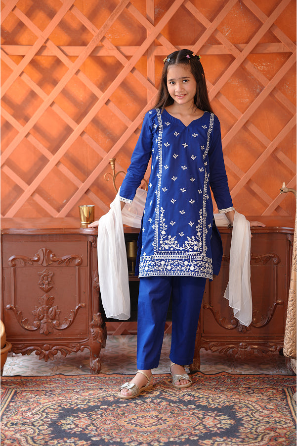 Midnight Moonlight Suit (Royal Blue & White)