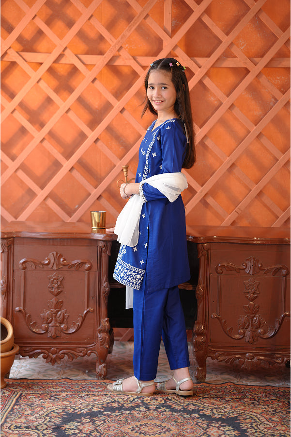 Midnight Moonlight Suit (Royal Blue & White)