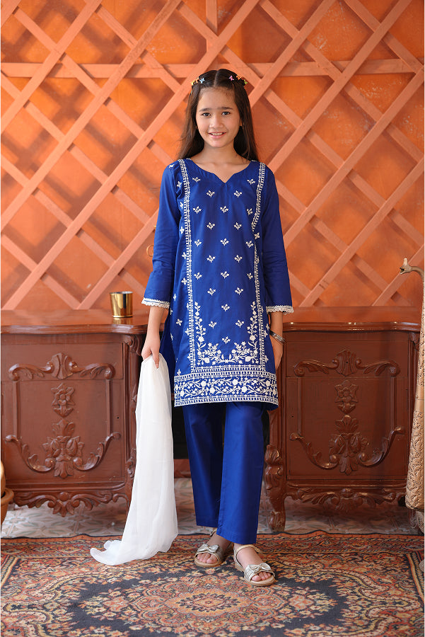 Midnight Moonlight Suit (Royal Blue & White)