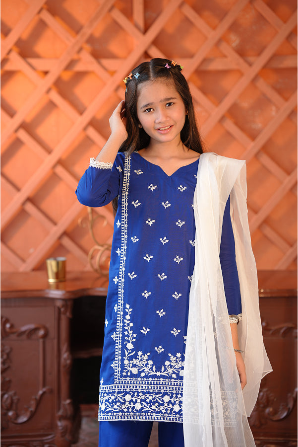 Midnight Moonlight Suit (Royal Blue & White)