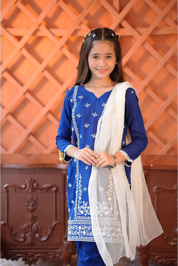 Midnight Moonlight Suit (Royal Blue & White)