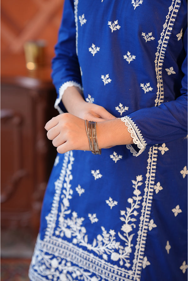 Midnight Moonlight Suit (Royal Blue & White)