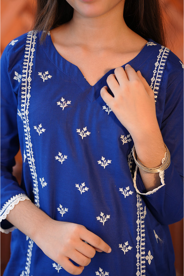 Midnight Moonlight Suit (Royal Blue & White)