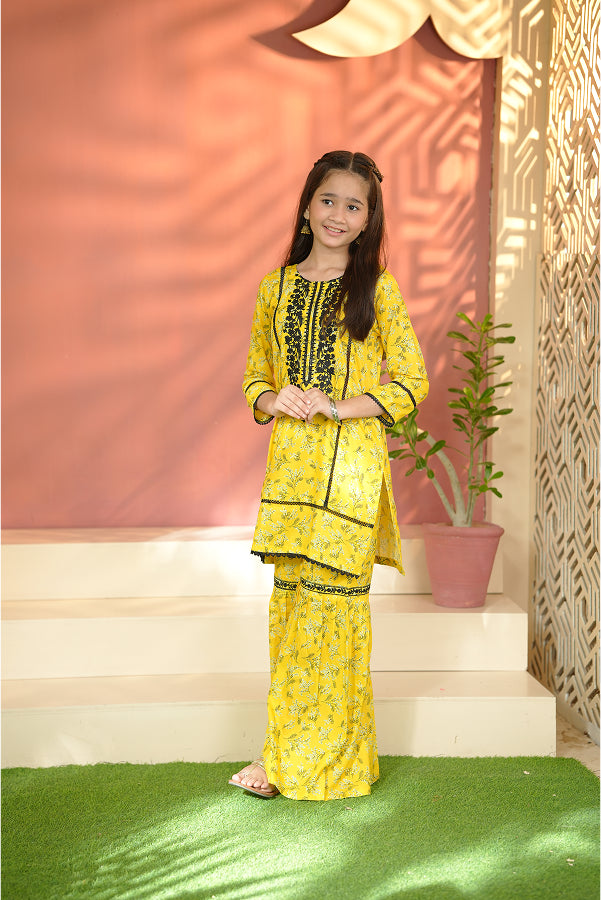 Sunflower Sunshine Sharara (Sunny Yellow)