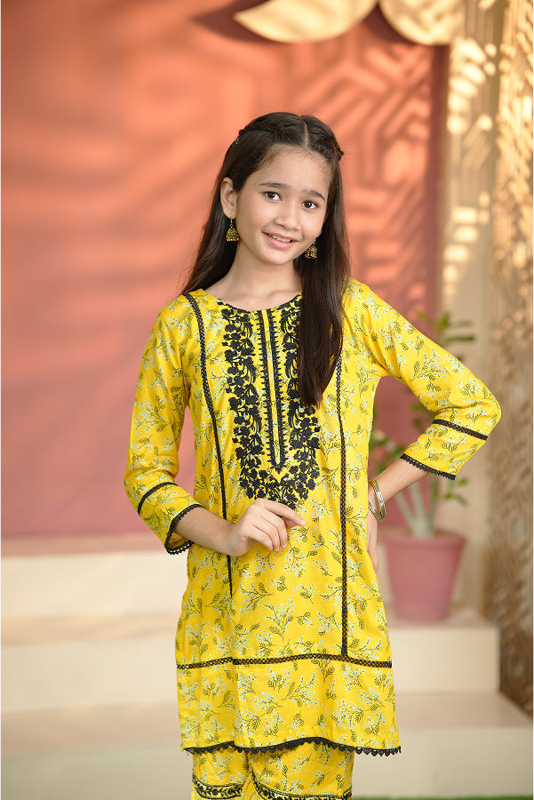 Sunflower Sunshine Sharara (Sunny Yellow)