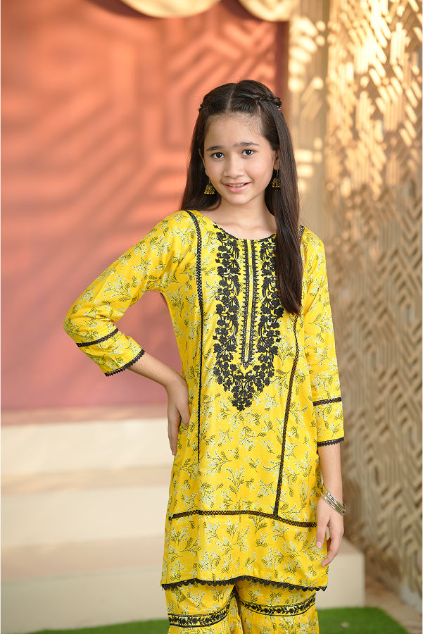 Sunflower Sunshine Sharara (Sunny Yellow)