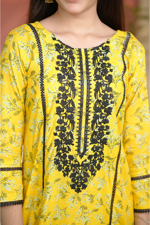 Sunflower Sunshine Sharara (Sunny Yellow)