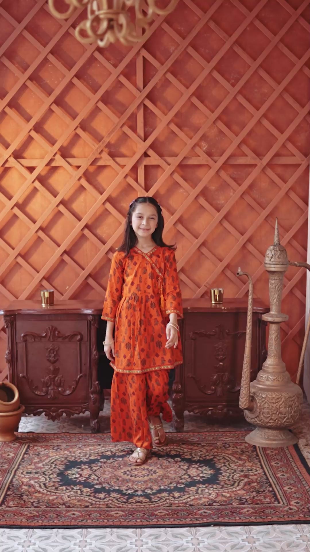 The Amber Glaze Gharara (Burnt Orange)