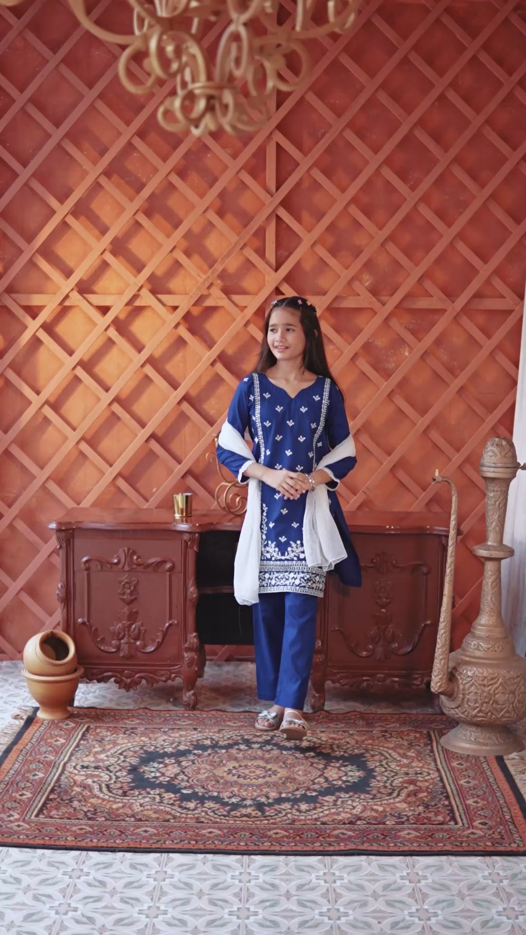 Midnight Moonlight Suit (Royal Blue & White)