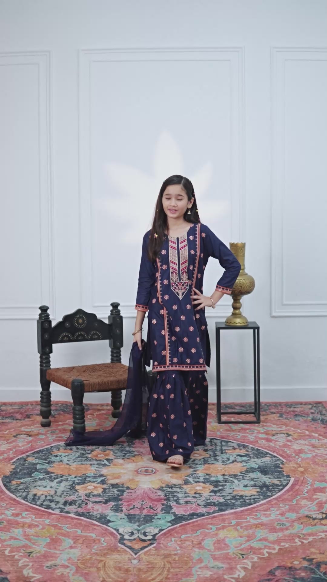 Indigo Bloom Set (Navy Blue)